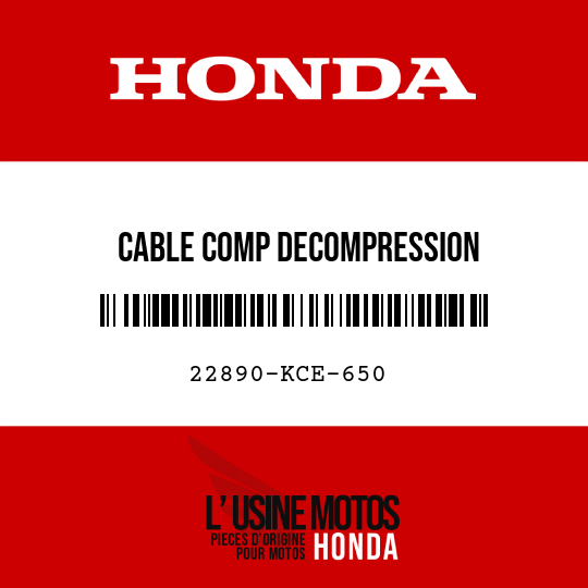 image de 22890-KCE-650 CABLE COMP DECOMPRESSION
