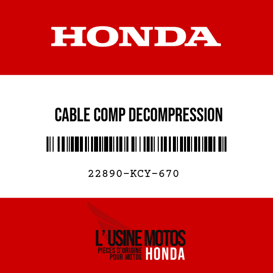 image de 22890-KCY-670 CABLE COMP DECOMPRESSION
