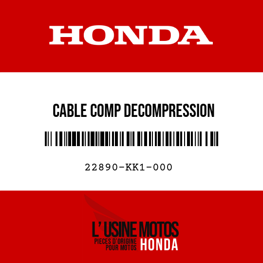 image de 22890-KK1-000 CABLE COMP DECOMPRESSION