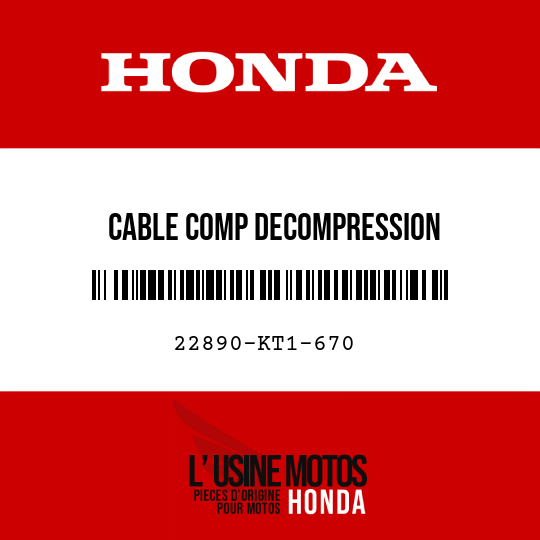 image de 22890-KT1-670 CABLE COMP DECOMPRESSION