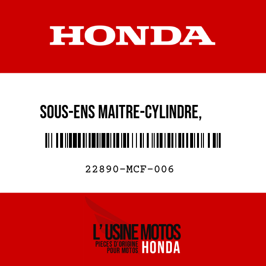 image de 22890-MCF-006 SOUS-ENS MAITRE-CYLINDRE,    EMBRAYAGE