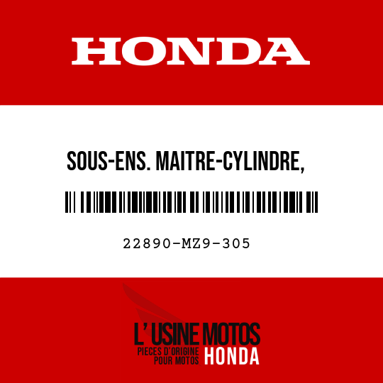 image de 22890-MZ9-305 SOUS-ENS. MAITRE-CYLINDRE, EMBRAYAGE (NISSIN)