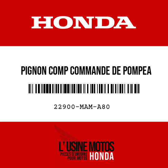 image de 22900-MAM-A80 PIGNON COMP COMMANDE DE POMPEA HUILE