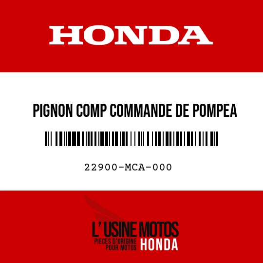 image de 22900-MCA-000 PIGNON COMP COMMANDE DE POMPEA HUILE