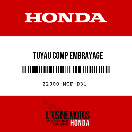 image de 22900-MCF-D31 TUYAU COMP EMBRAYAGE