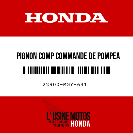 image de 22900-MGY-641 PIGNON COMP COMMANDE DE POMPEA HUILE