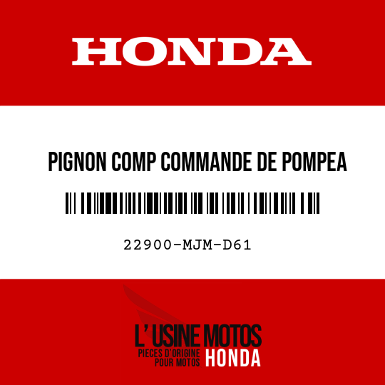 image de 22900-MJM-D61 PIGNON COMP COMMANDE DE POMPEA HUILE