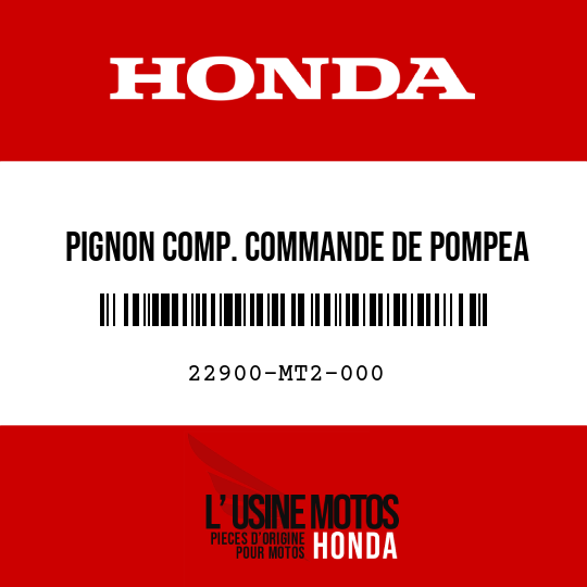 image de 22900-MT2-000 PIGNON COMP. COMMANDE DE POMPEA HUILE