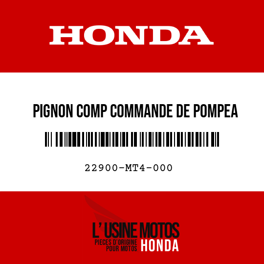 image de 22900-MT4-000 PIGNON COMP COMMANDE DE POMPEA HUILE