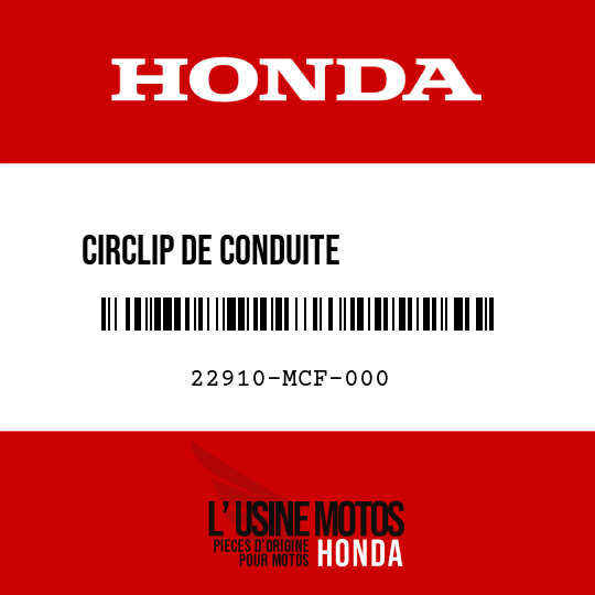 image de 22910-MCF-000 CIRCLIP DE CONDUITE           D'EMBRAYAGE