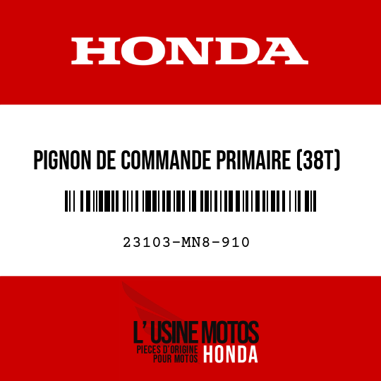 image de 23103-MN8-910 PIGNON DE COMMANDE PRIMAIRE (38T)