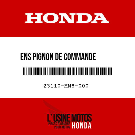 image de 23110-MM8-000 ENS PIGNON DE COMMANDE       PRIMAIRE (39T)