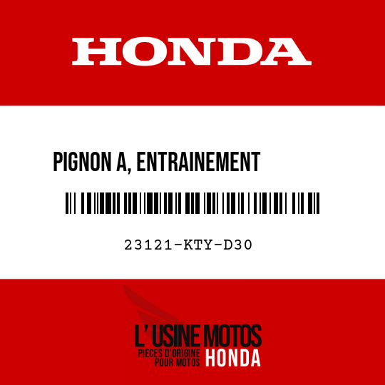 image de 23121-KTY-D30 PIGNON A, ENTRAINEMENT        PRIMAIRE (20T) (ROSE)