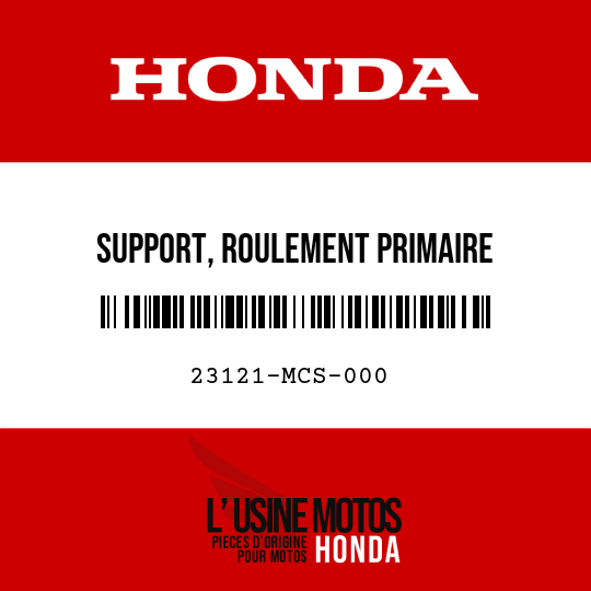 image de 23121-MCS-000 SUPPORT, ROULEMENT PRIMAIRE