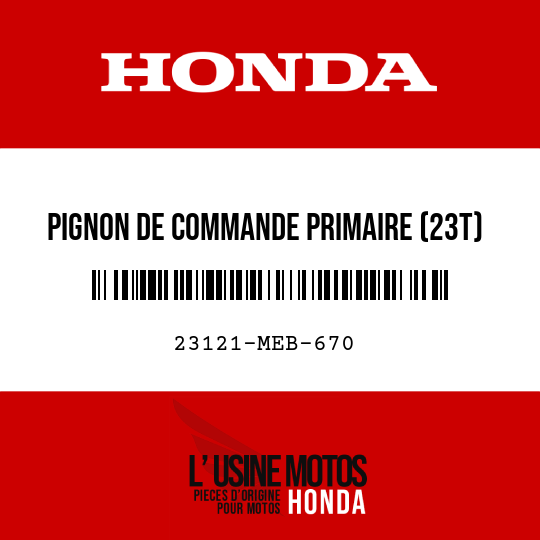 image de 23121-MEB-670 PIGNON DE COMMANDE PRIMAIRE (23T)