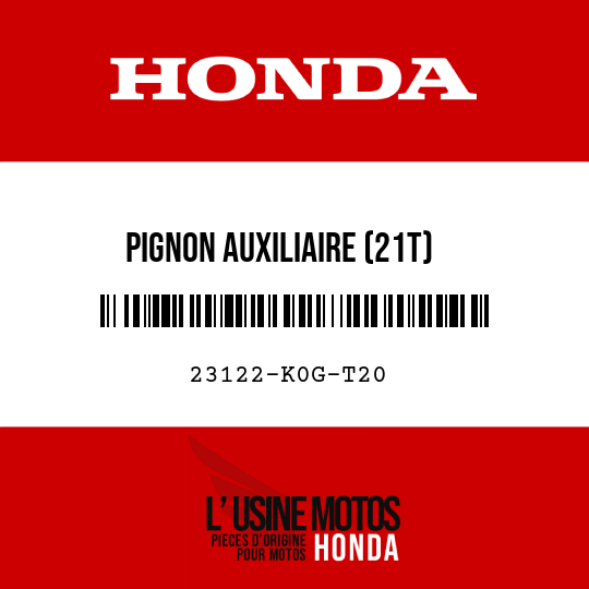 image de 23122-K0G-T20 PIGNON AUXILIAIRE (21T)