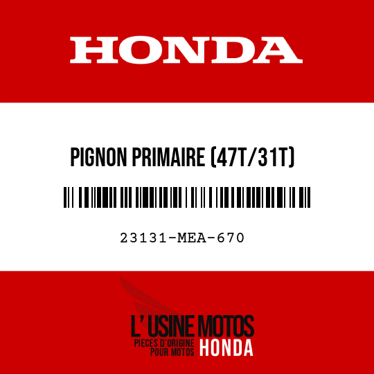 image de 23131-MEA-670 PIGNON PRIMAIRE (47T/31T)