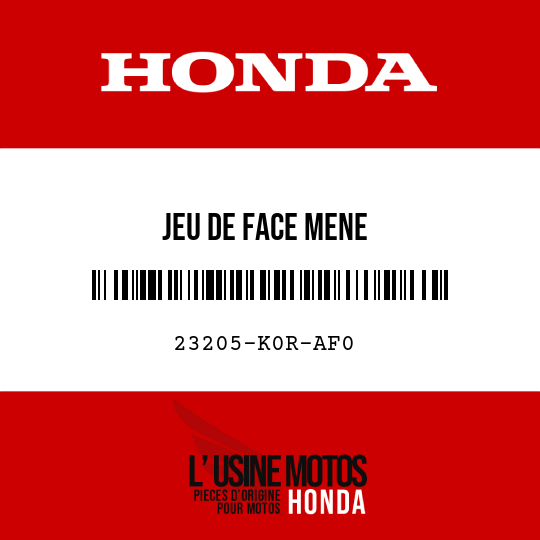 image de 23205-K0R-AF0 JEU DE FACE MENE