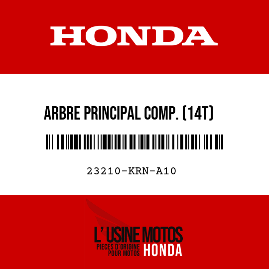 image de 23210-KRN-A10 ARBRE PRINCIPAL COMP. (14T)