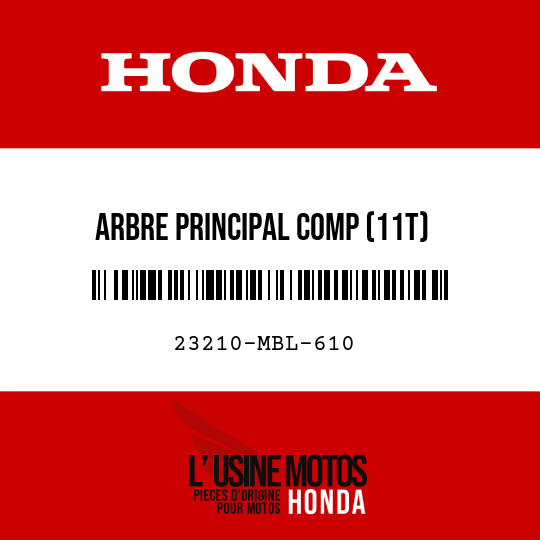 image de 23210-MBL-610 ARBRE PRINCIPAL COMP (11T)