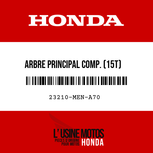 image de 23210-MEN-A70 ARBRE PRINCIPAL COMP. (15T)