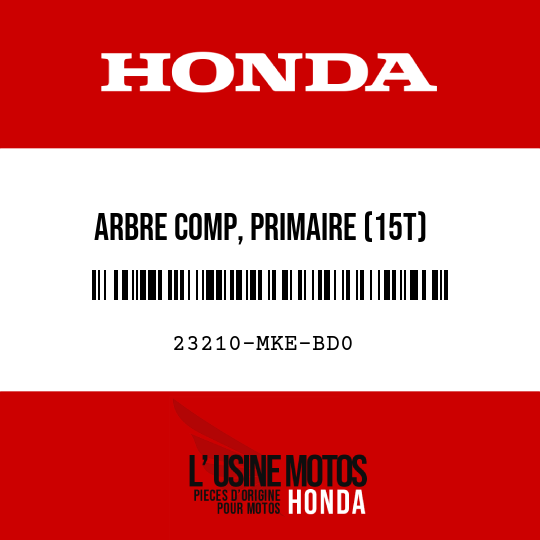 image de 23210-MKE-BD0 ARBRE COMP, PRIMAIRE (15T)