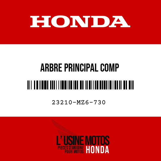image de 23210-MZ6-730 ARBRE PRINCIPAL COMP
