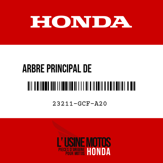 image de 23211-GCF-A20 ARBRE PRINCIPAL DE            TRANSMISSION (11T)