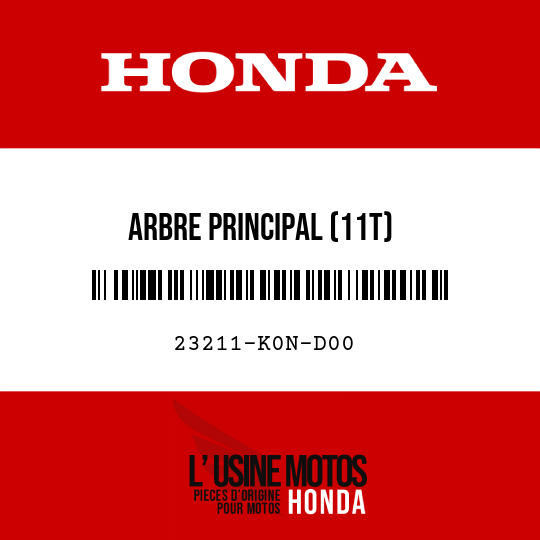 image de 23211-K0N-D00 ARBRE PRINCIPAL (11T)