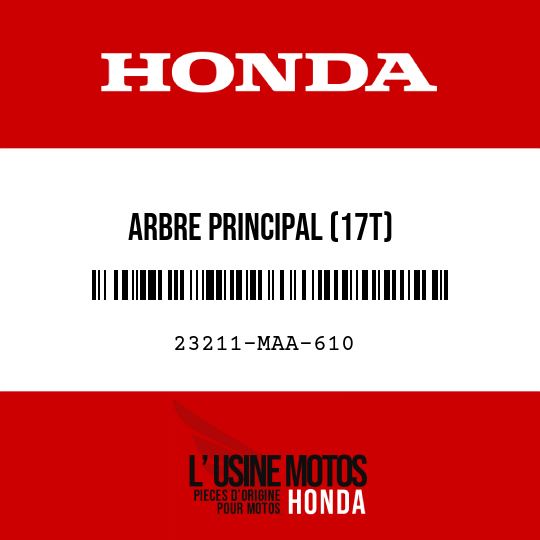 image de 23211-MAA-610 ARBRE PRINCIPAL (17T)
