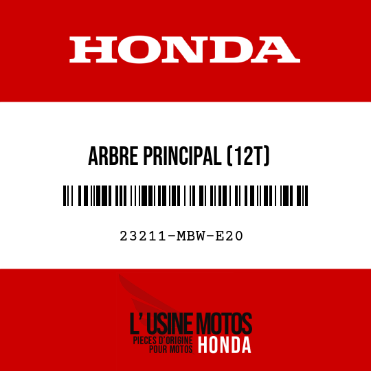 image de 23211-MBW-E20 ARBRE PRINCIPAL (12T)