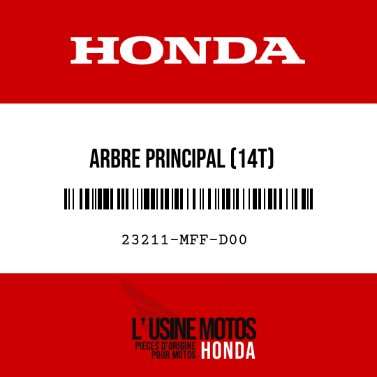 image de 23211-MFF-D00 ARBRE PRINCIPAL (14T)