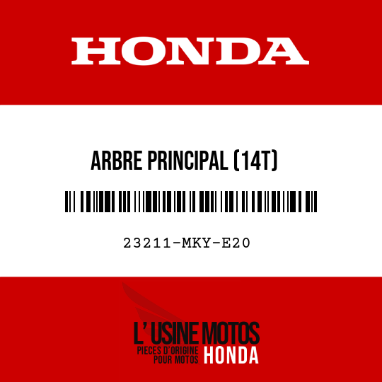 image de 23211-MKY-E20 ARBRE PRINCIPAL (14T)