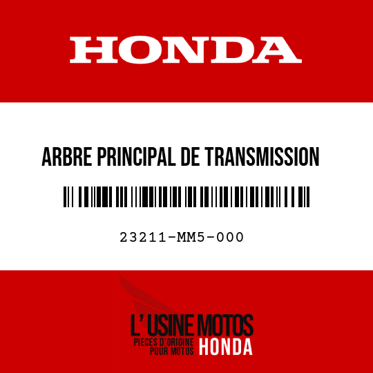 image de 23211-MM5-000 ARBRE PRINCIPAL DE TRANSMISSION (12T)