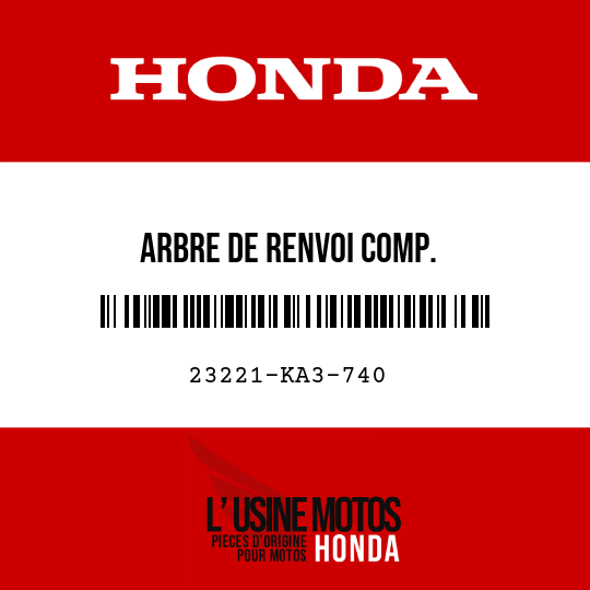 image de 23221-KA3-740 ARBRE DE RENVOI COMP.
