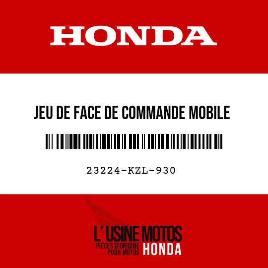 image de 23224-KZL-930 JEU DE FACE DE COMMANDE MOBILE
