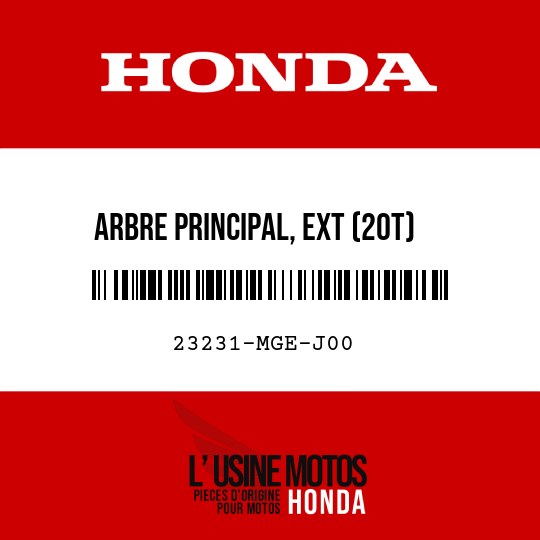 image de 23231-MGE-J00 ARBRE PRINCIPAL, EXT (20T)