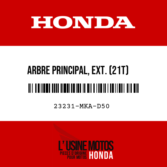 image de 23231-MKA-D50 ARBRE PRINCIPAL, EXT. (21T)