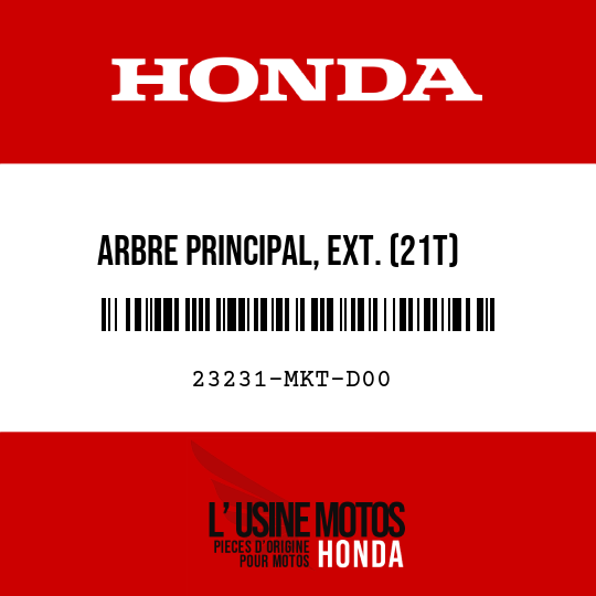 image de 23231-MKT-D00 ARBRE PRINCIPAL, EXT. (21T)