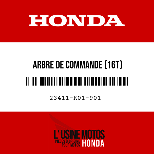 image de 23411-K01-901 ARBRE DE COMMANDE (16T)