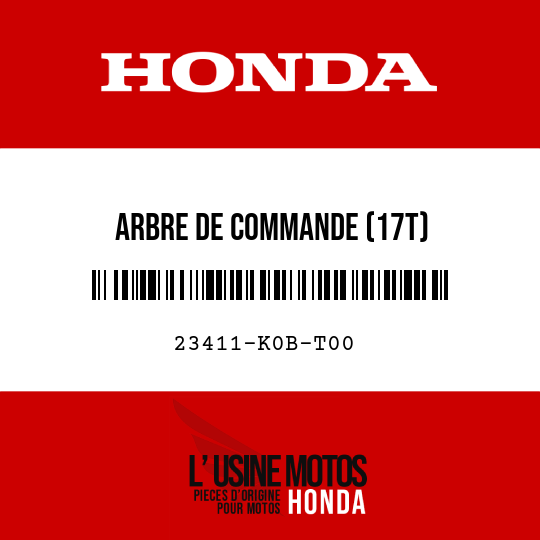 image de 23411-K0B-T00 ARBRE DE COMMANDE (17T)