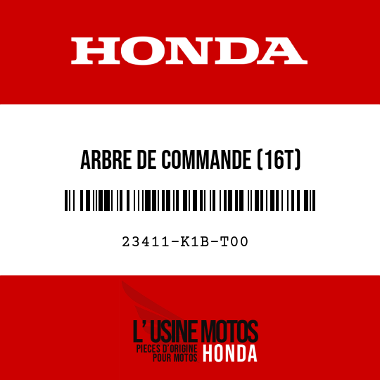 image de 23411-K1B-T00 ARBRE DE COMMANDE (16T)