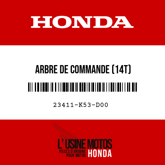 image de 23411-K53-D00 ARBRE DE COMMANDE (14T)