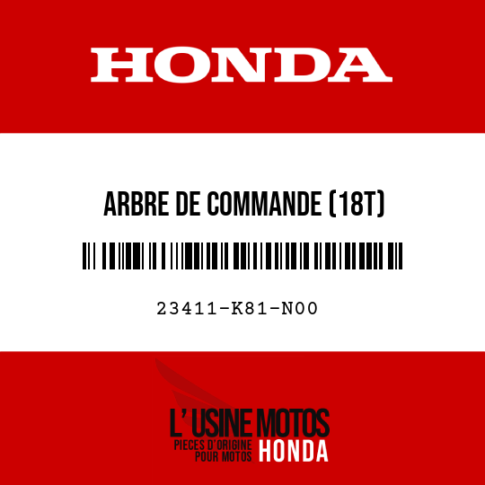 image de 23411-K81-N00 ARBRE DE COMMANDE (18T)