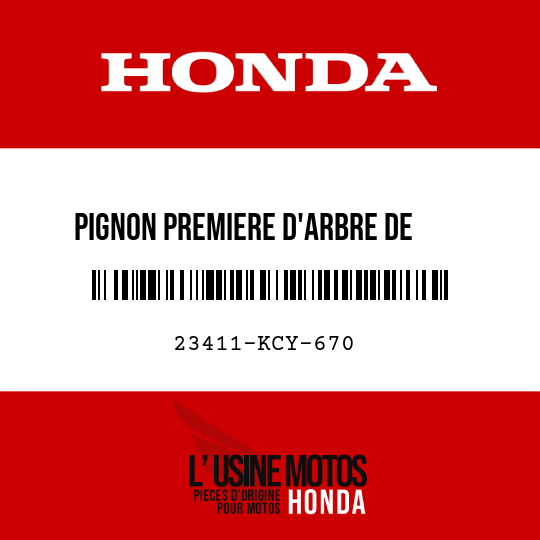 image de 23411-KCY-670 PIGNON PREMIERE D'ARBRE DE    RENVOI (34T)