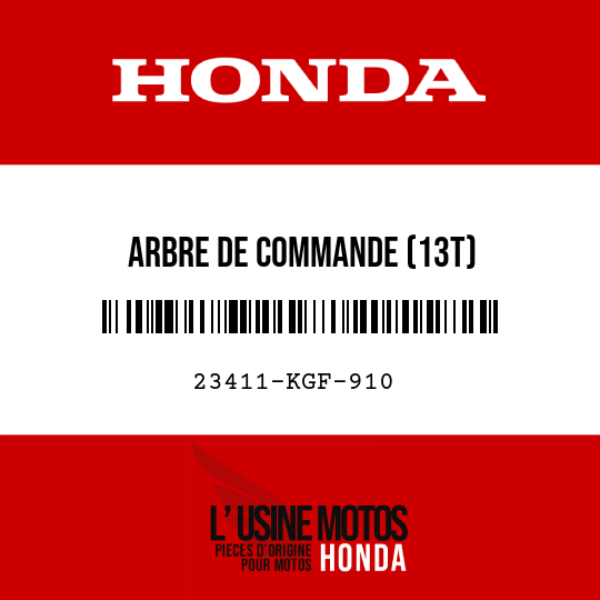 image de 23411-KGF-910 ARBRE DE COMMANDE (13T)
