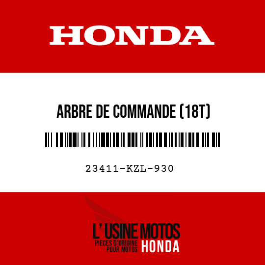 image de 23411-KZL-930 ARBRE DE COMMANDE (18T)