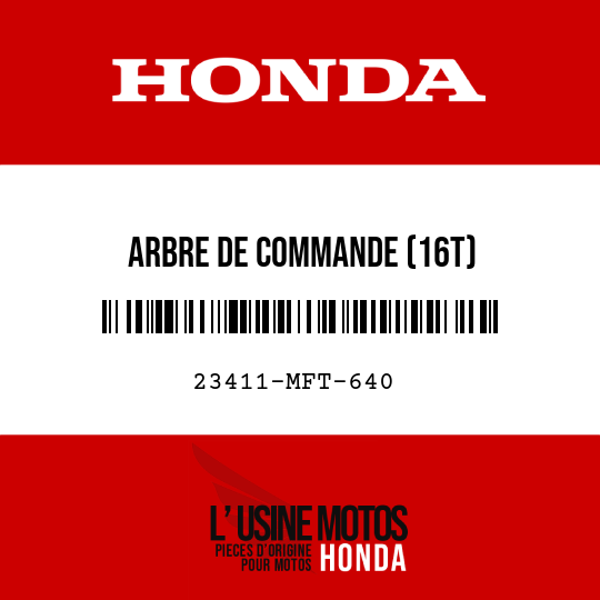 image de 23411-MFT-640 ARBRE DE COMMANDE (16T)