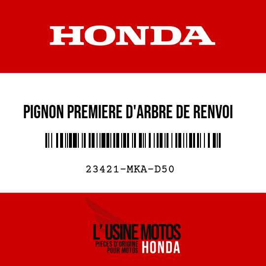 image de 23421-MKA-D50 PIGNON PREMIERE D'ARBRE DE RENVOI (40T)