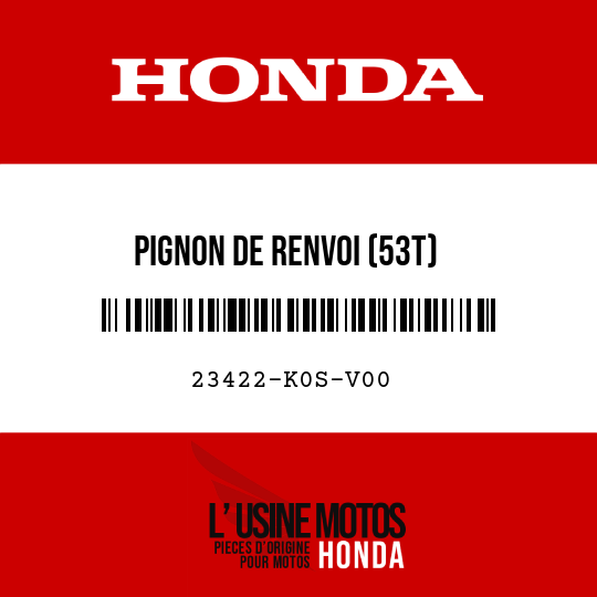 image de 23422-K0S-V00 PIGNON DE RENVOI (53T)